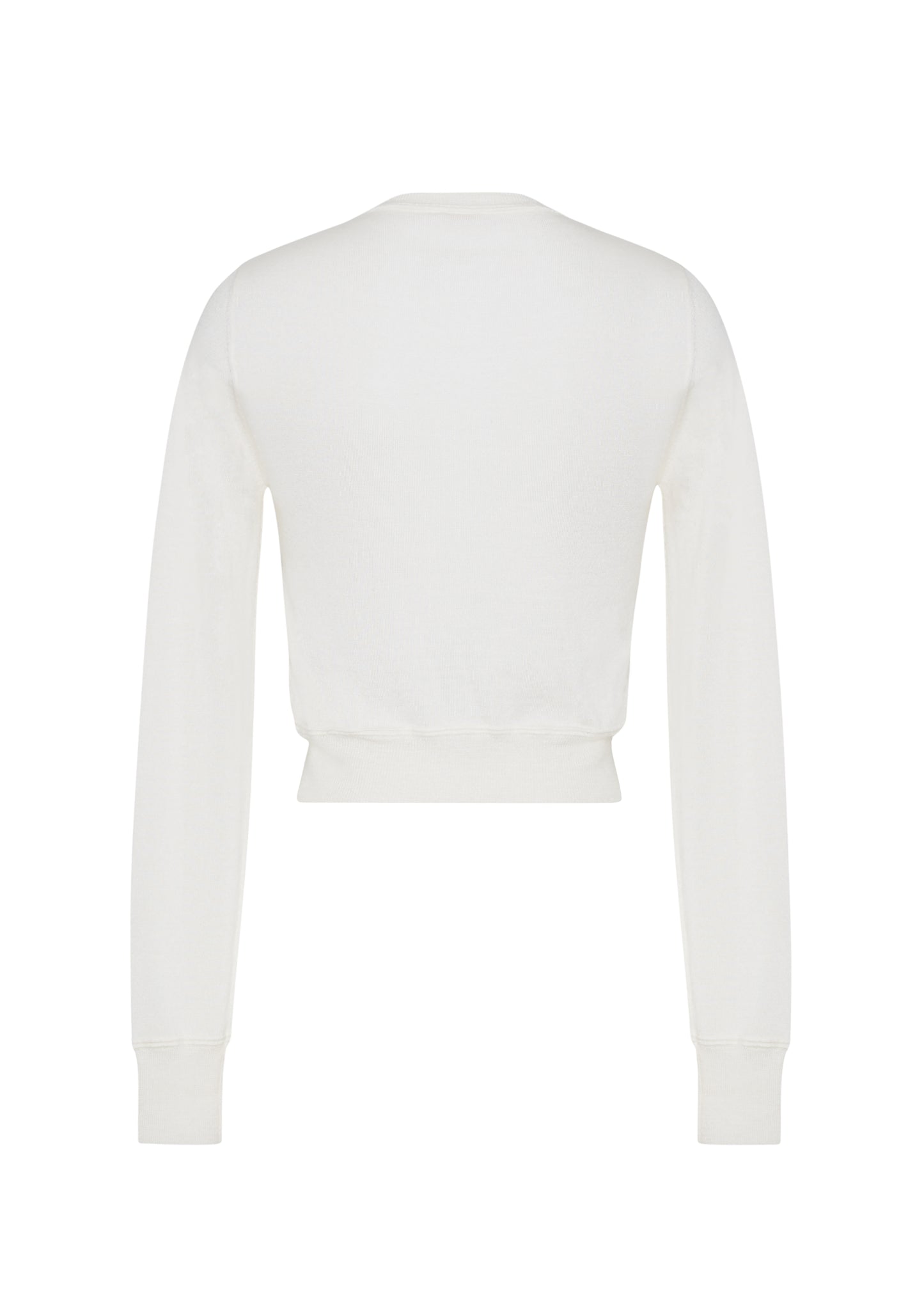 back ghost image of Cardigan in Silk Cashmere Silk in Ivory