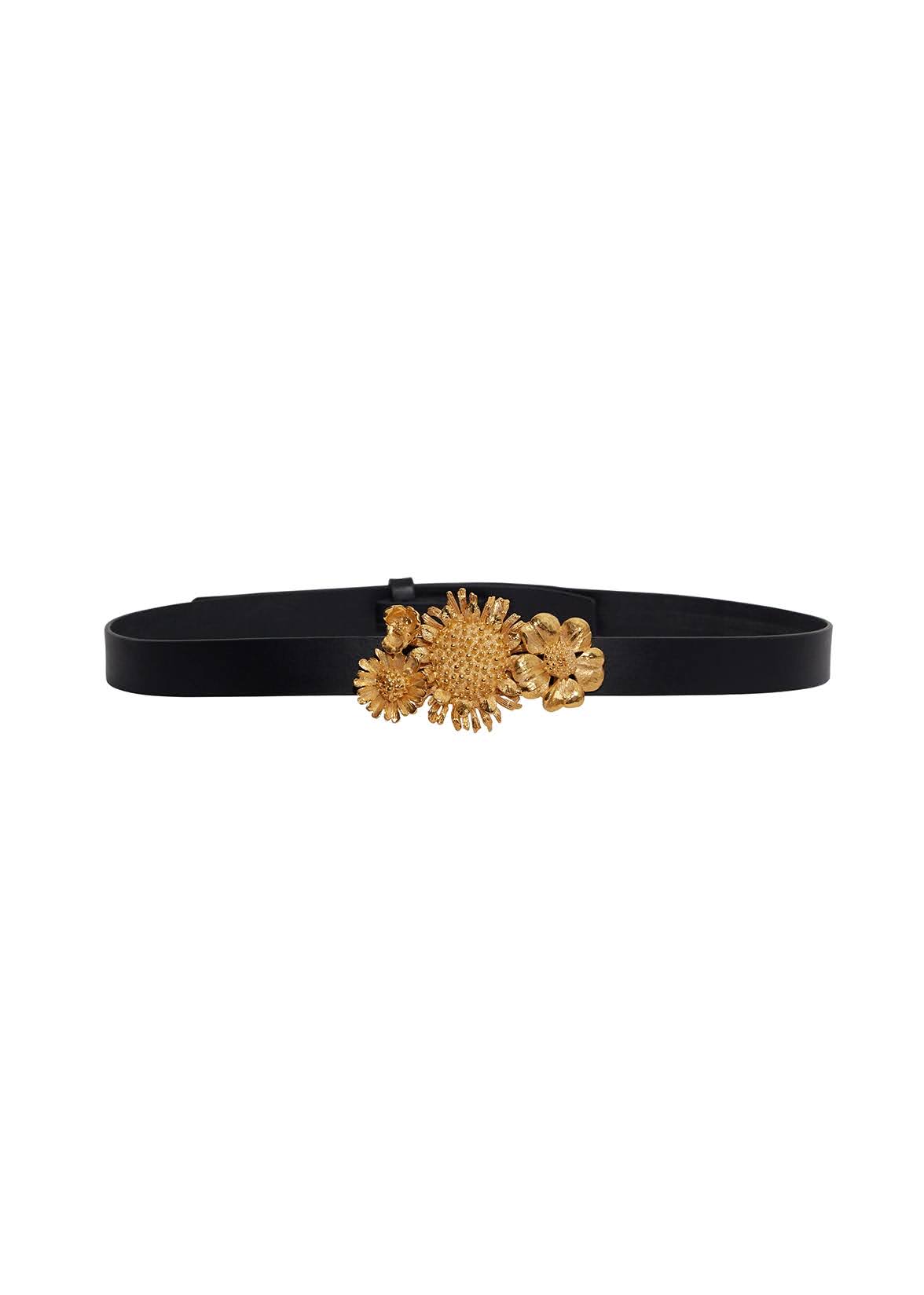 ghost image of the gold floral garland belt by Adam Lippes