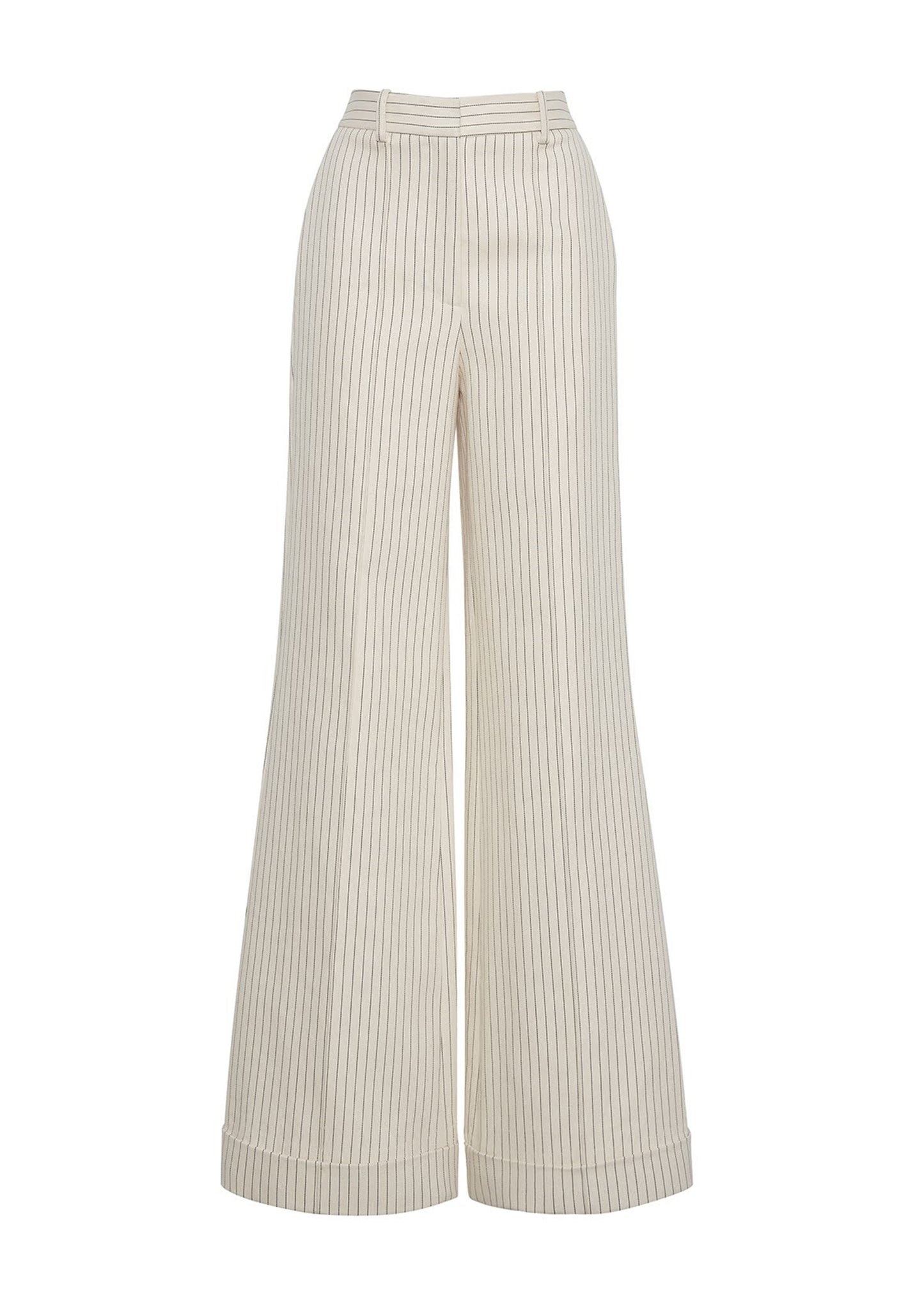 front ghost image of Deeda Pant in Pinstripe Twill in Canvas/Indigo