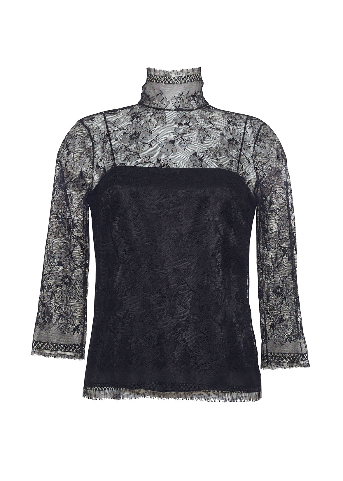 chantilly lace turtleneck TOPS Adam Lippes
