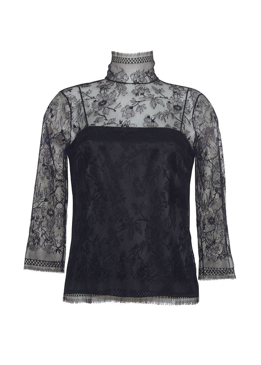 chantilly lace turtleneck TOPS Adam Lippes