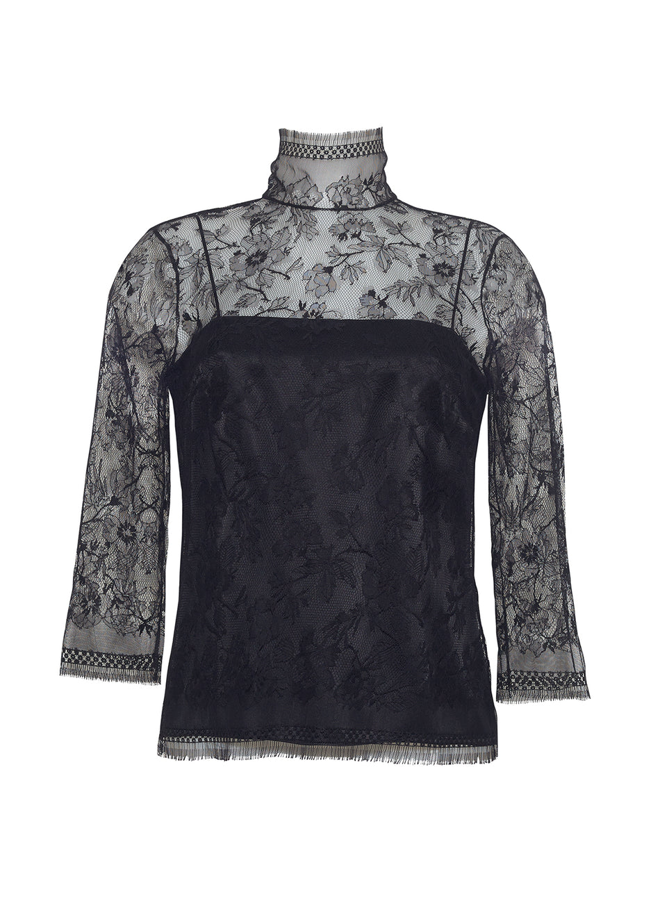chantilly lace turtleneck TOPS Adam Lippes
