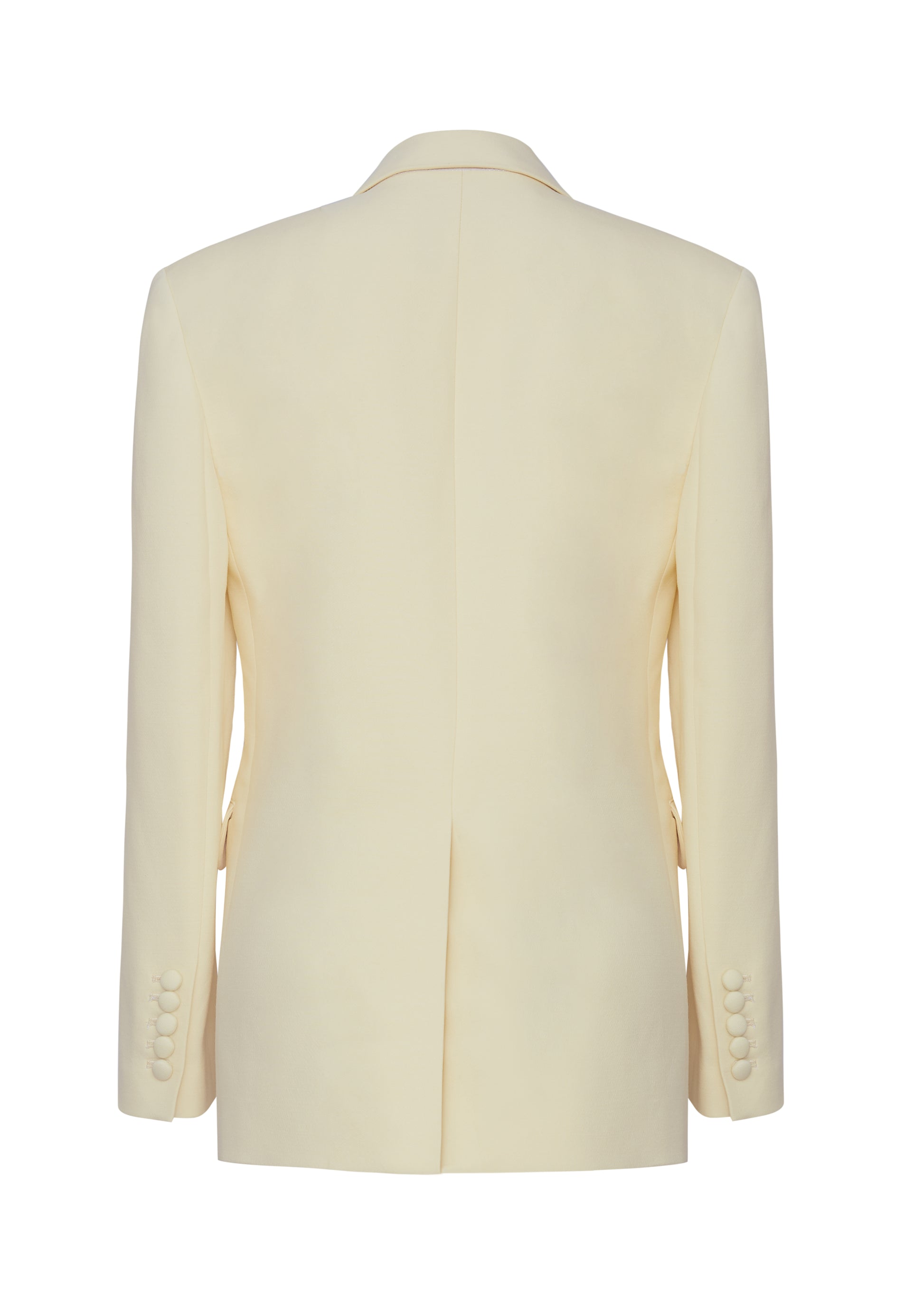 back ghost image of the harris blazer in silk wool in beurre