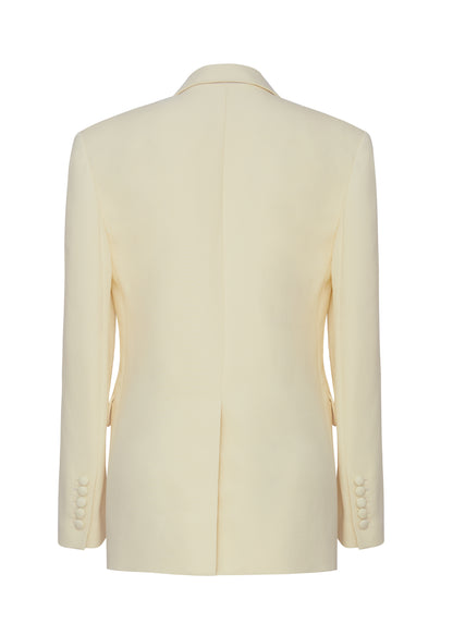 back ghost image of the harris blazer in silk wool in beurre