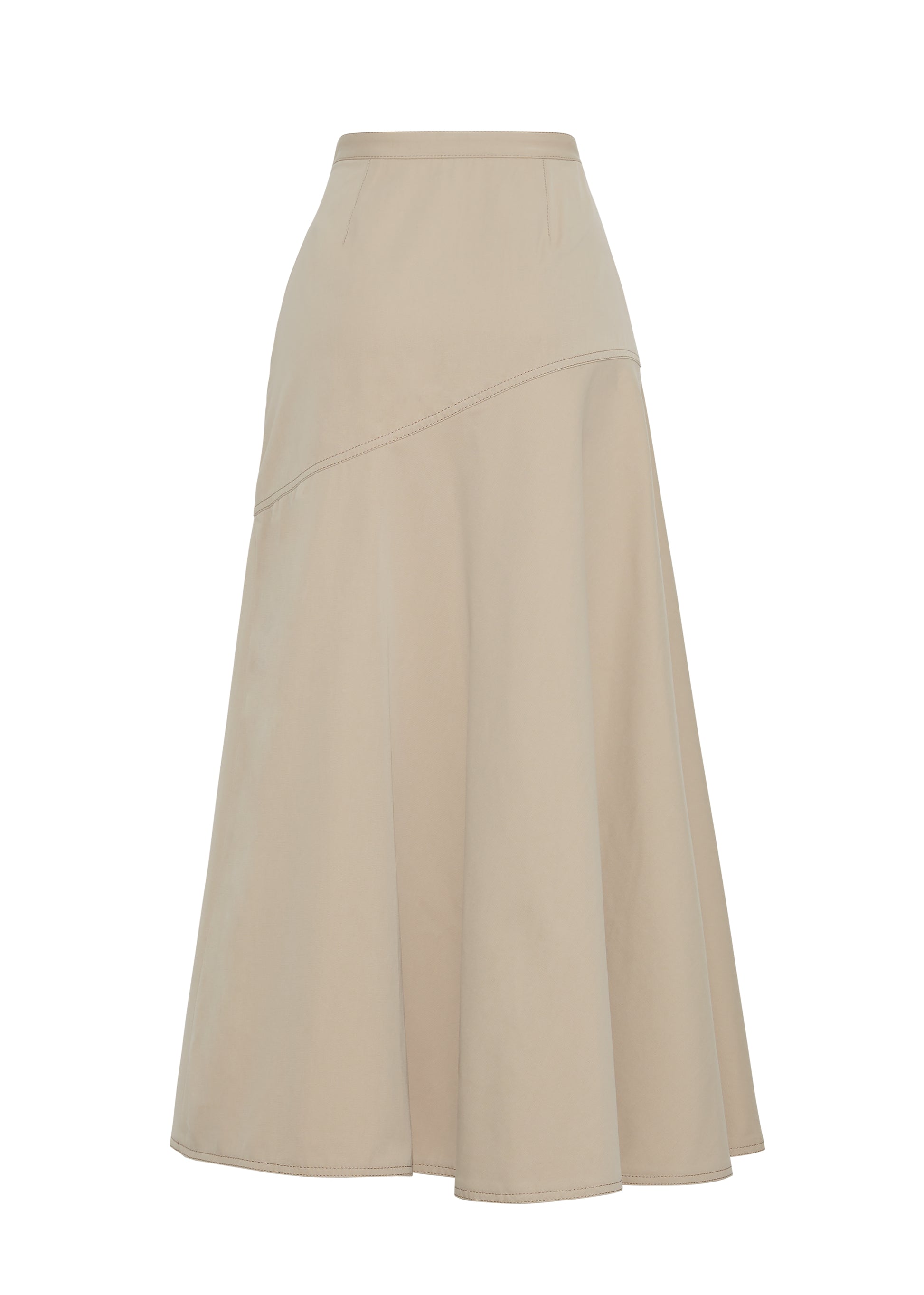 front ghost image of Tess Skirt in Cotton Twill Khaki