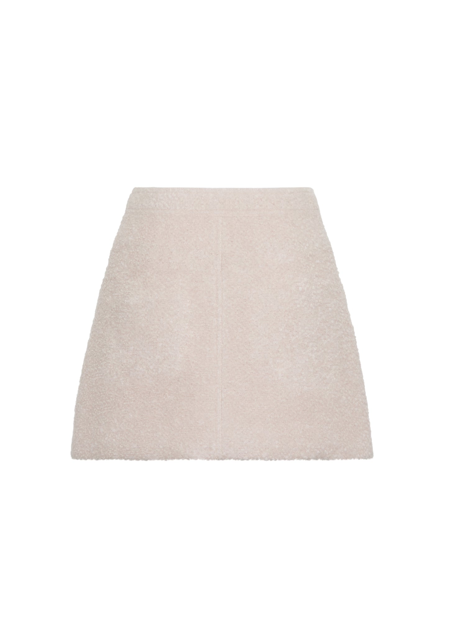 back ghost image of the Maisey Skirt in Brushed Boucle in Blush