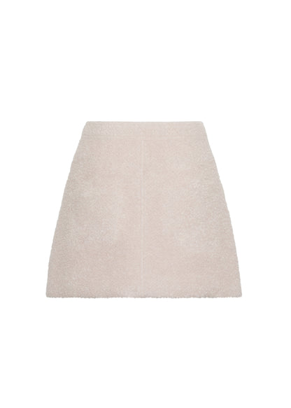 back ghost image of the Maisey Skirt in Brushed Boucle in Blush