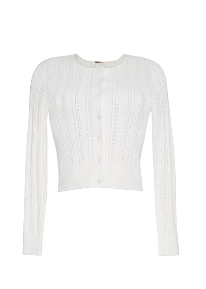 ghost image of adam lippes faye cardigan in ivory
