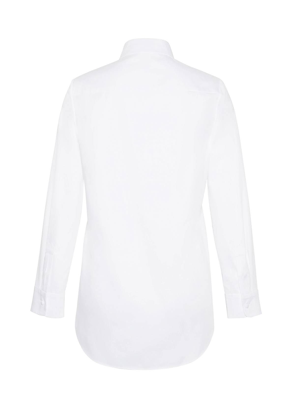 ghost image of the back of the shirt with thin bow in white by Adam Lippes