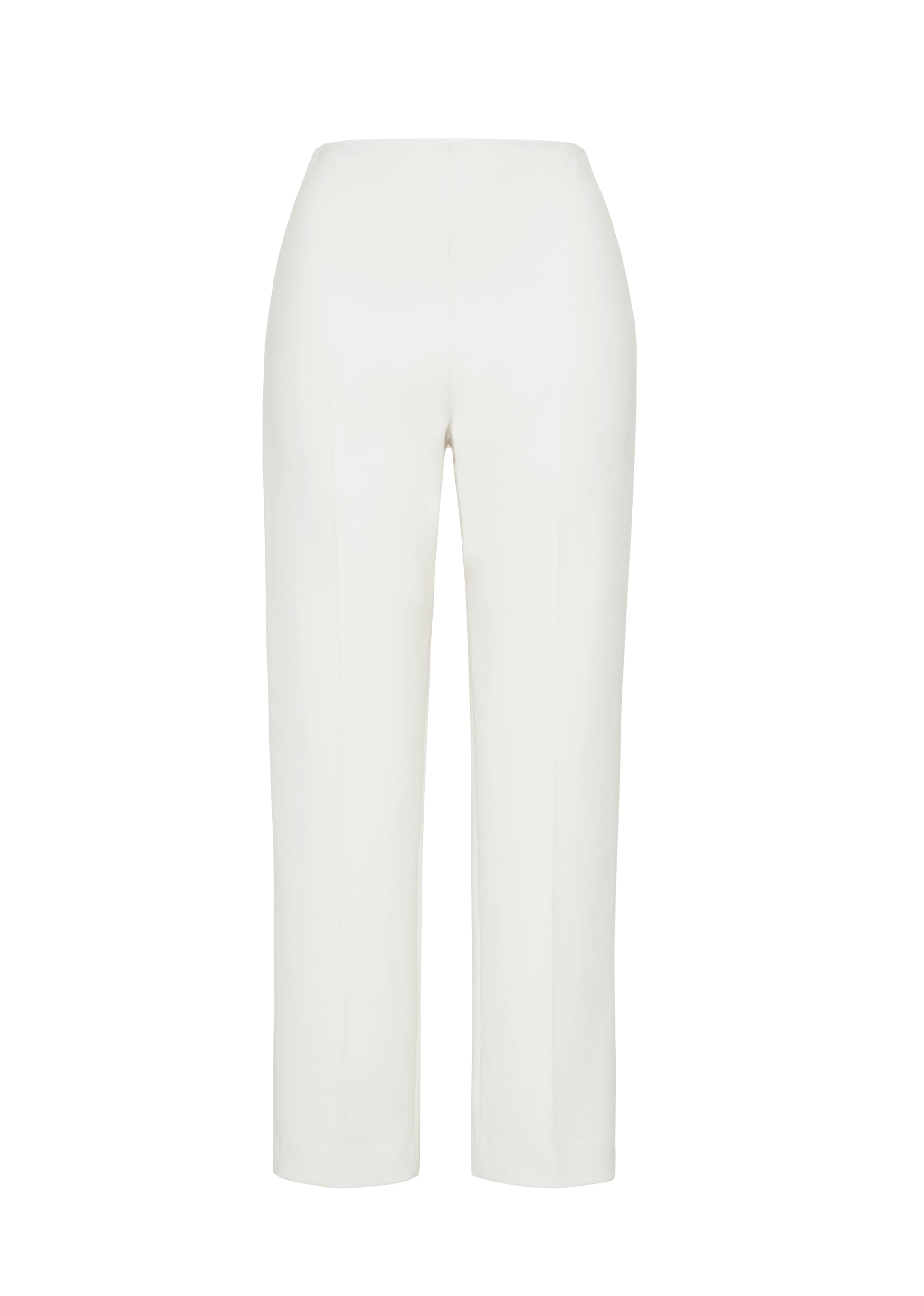 Ghost image front – Kit Pant, P25512VT, Ivory – Adam Lippes, P25 collection: The Kit Pant introduces a sleek new silhouette, impeccably tailored in compact viscose. Designed to contour the legs, this ankle-grazing pant delivers effortless polish and modern ease.
