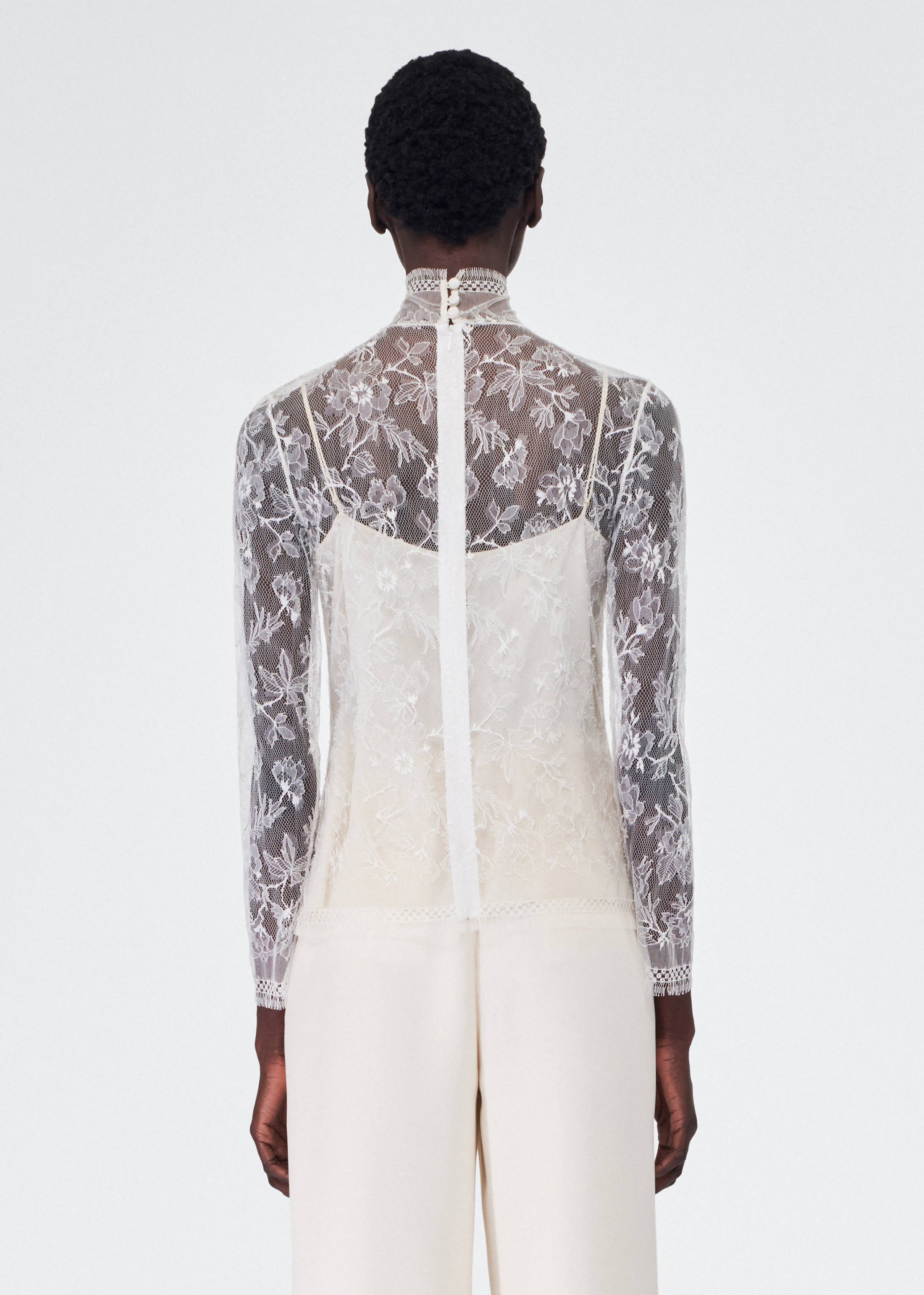 chantilly lace turtleneck TOPS Adam Lippes